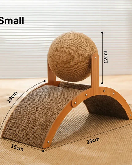 Griffoir chat boule deux en un