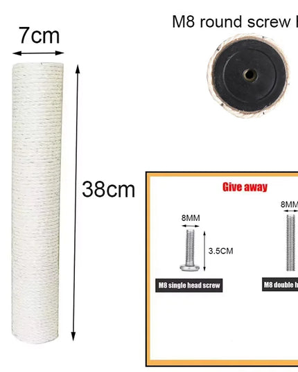 Poteau griffoir chat remplacement en sisal