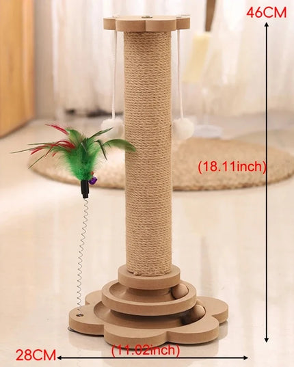 Griffoir chat colonne en sisal – Avec base antidérapante