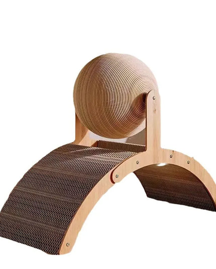 Griffoir à chat interactif à balle intégrée