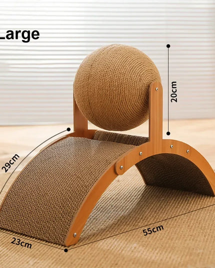 Griffoir chat boule deux en un