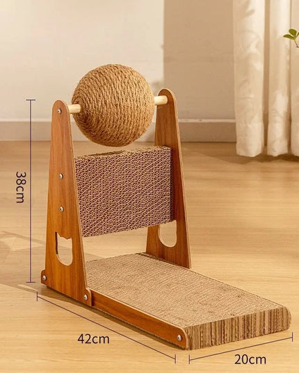 Boule griffoir chat action