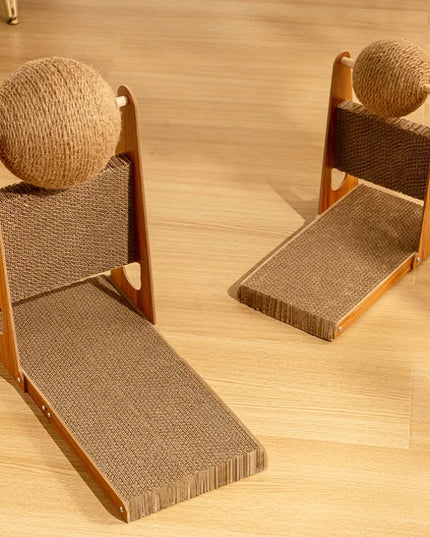 Boule griffoir chat action