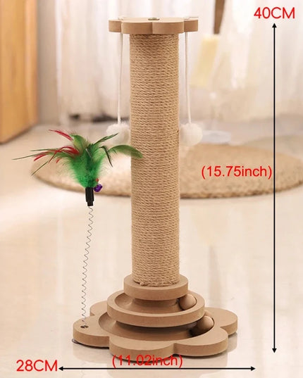 Griffoir chat colonne en sisal – Avec base antidérapante