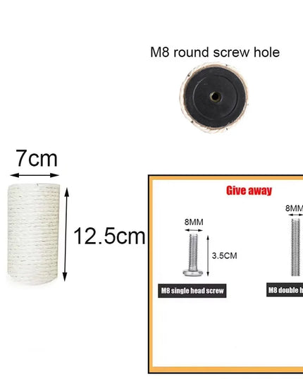 Poteau griffoir chat remplacement en sisal