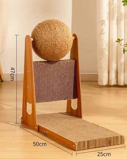 Boule griffoir chat action